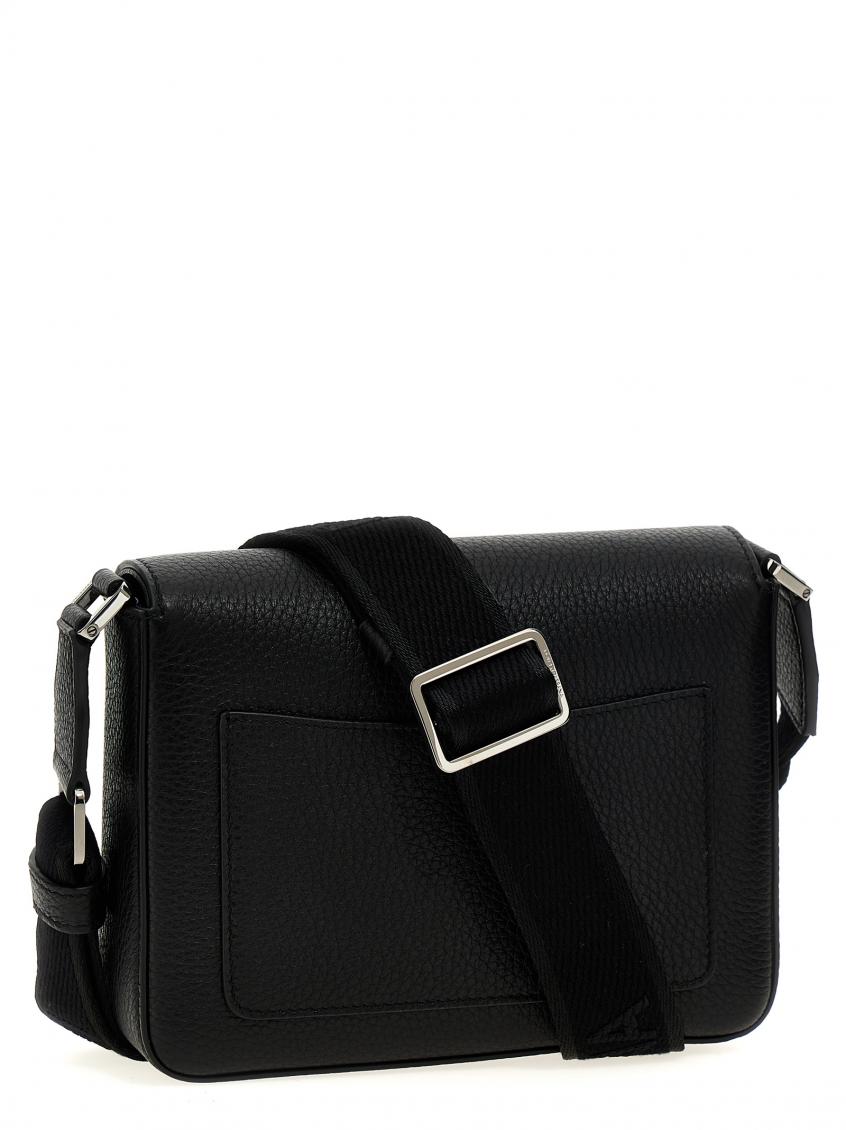 Dolce & Gabbana Black Dg Logo Bag Medium Shoulder Bag for Men
