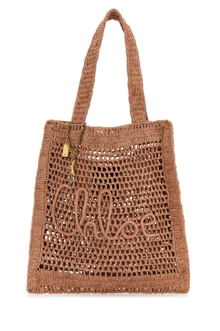 Chloé Summer Banana Shopping Bag In Beige