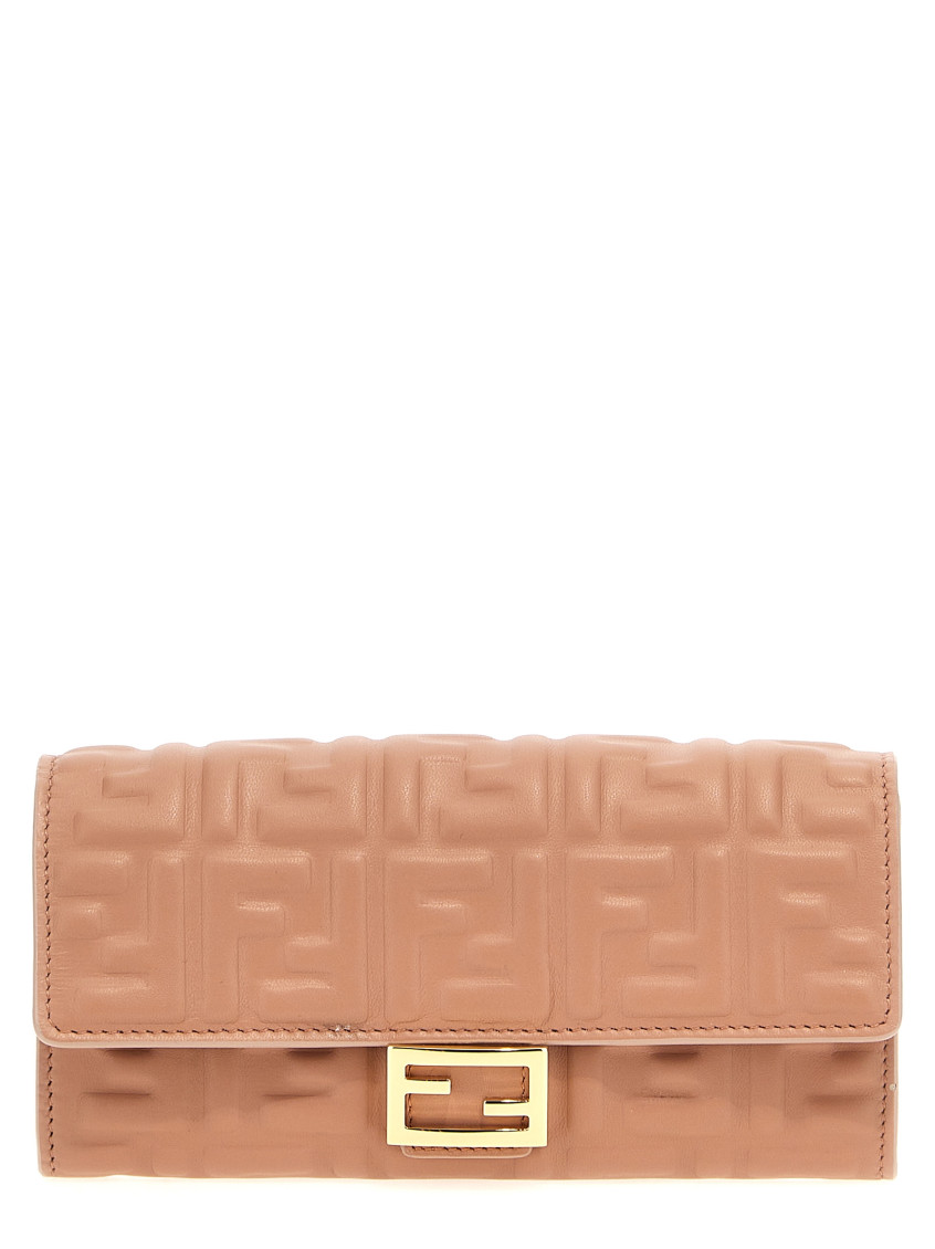 Fendi Chain Strap Embossed Pattern Rectangular Shape In Pink