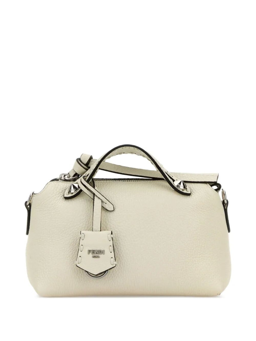 Fendi Women Ivory Leather Medium By The Way Handbag In White