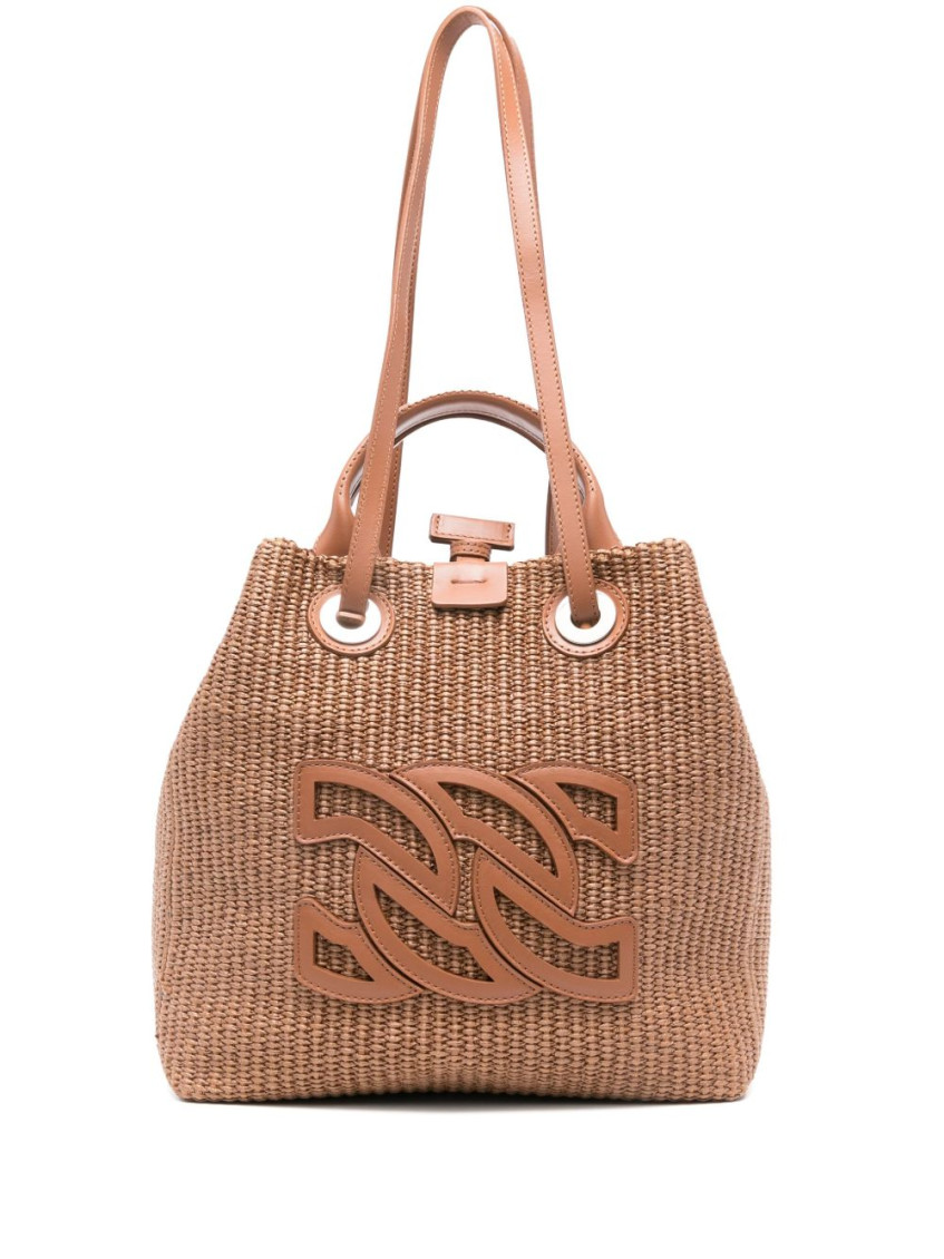 Casadei Brown Logo Tote