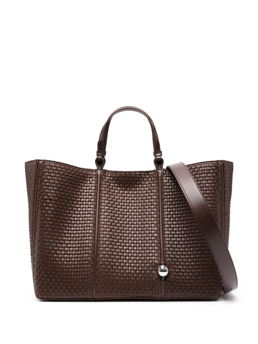 Jacquemus Chocolate Brown Calf Leather Shopping Bag