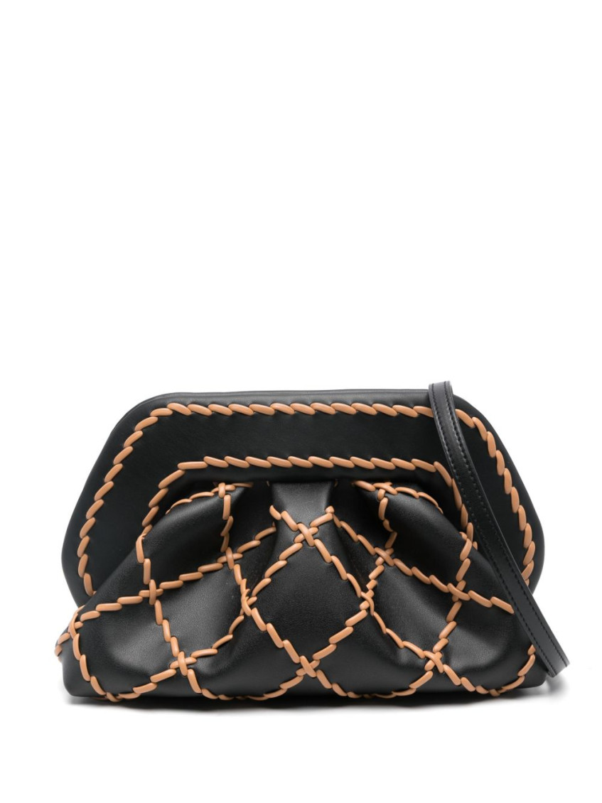 Themoirè Black Tia Clutch