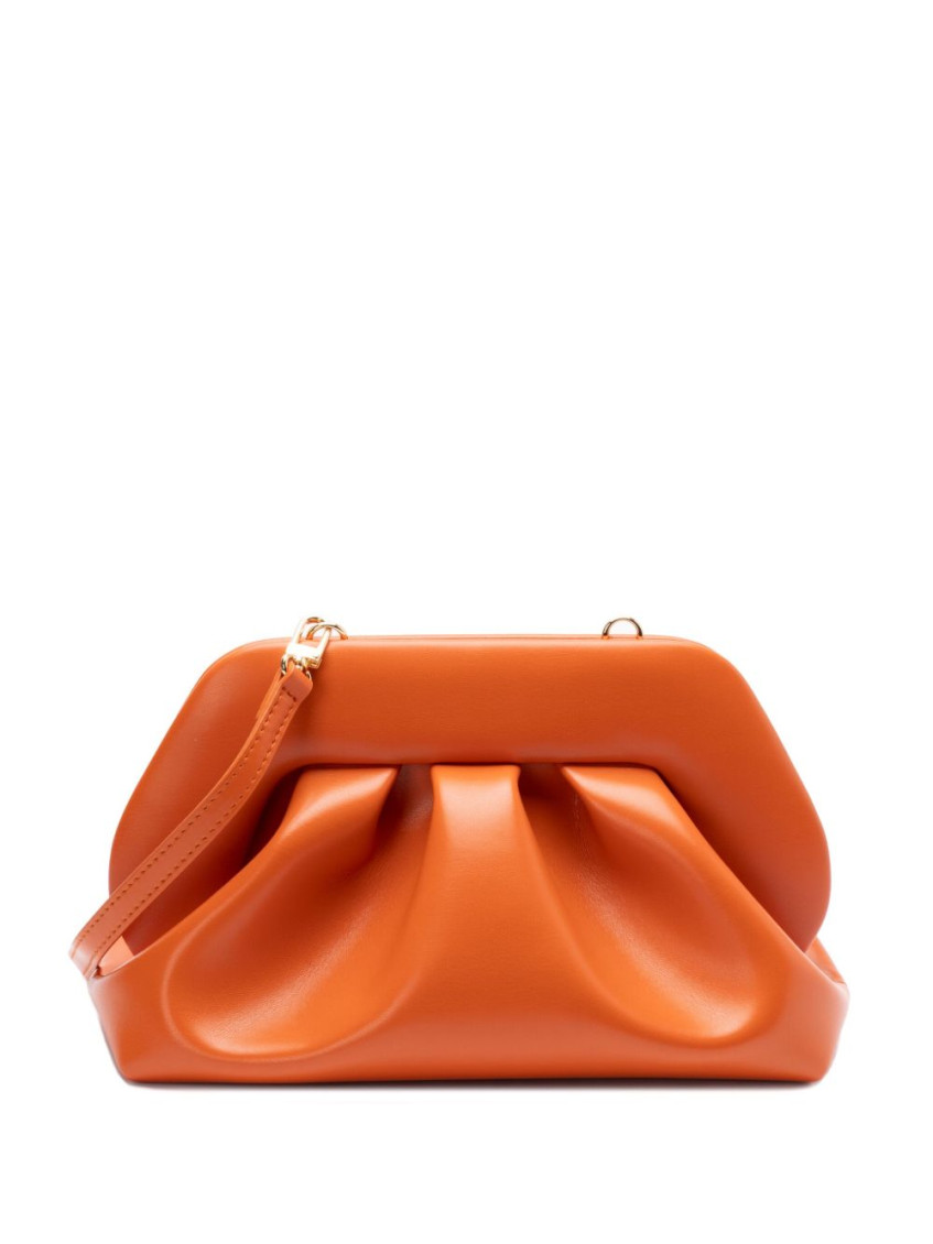 Themoirè Orange Tia Clutch