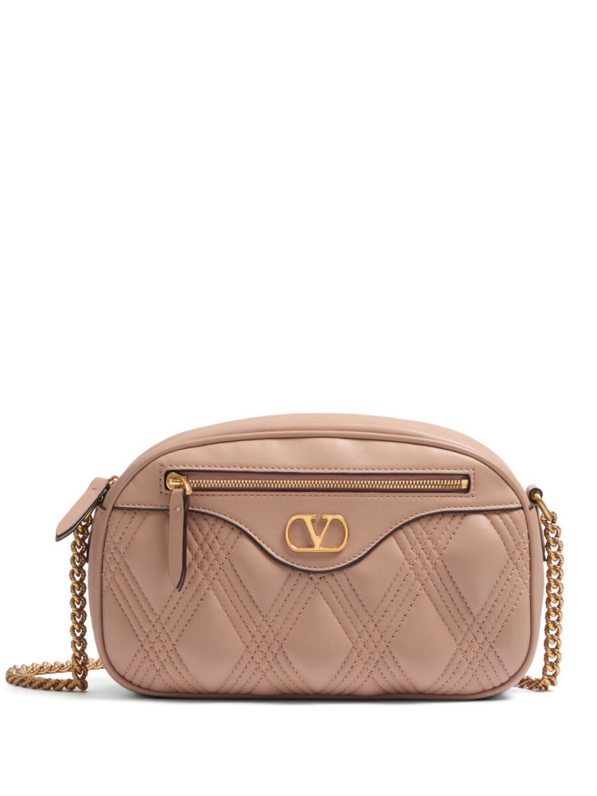 Valentino Garavani Garavani Quiltie Shoulder Bag 67 In Quilted Nappa Woman Rose Cannelle Uni