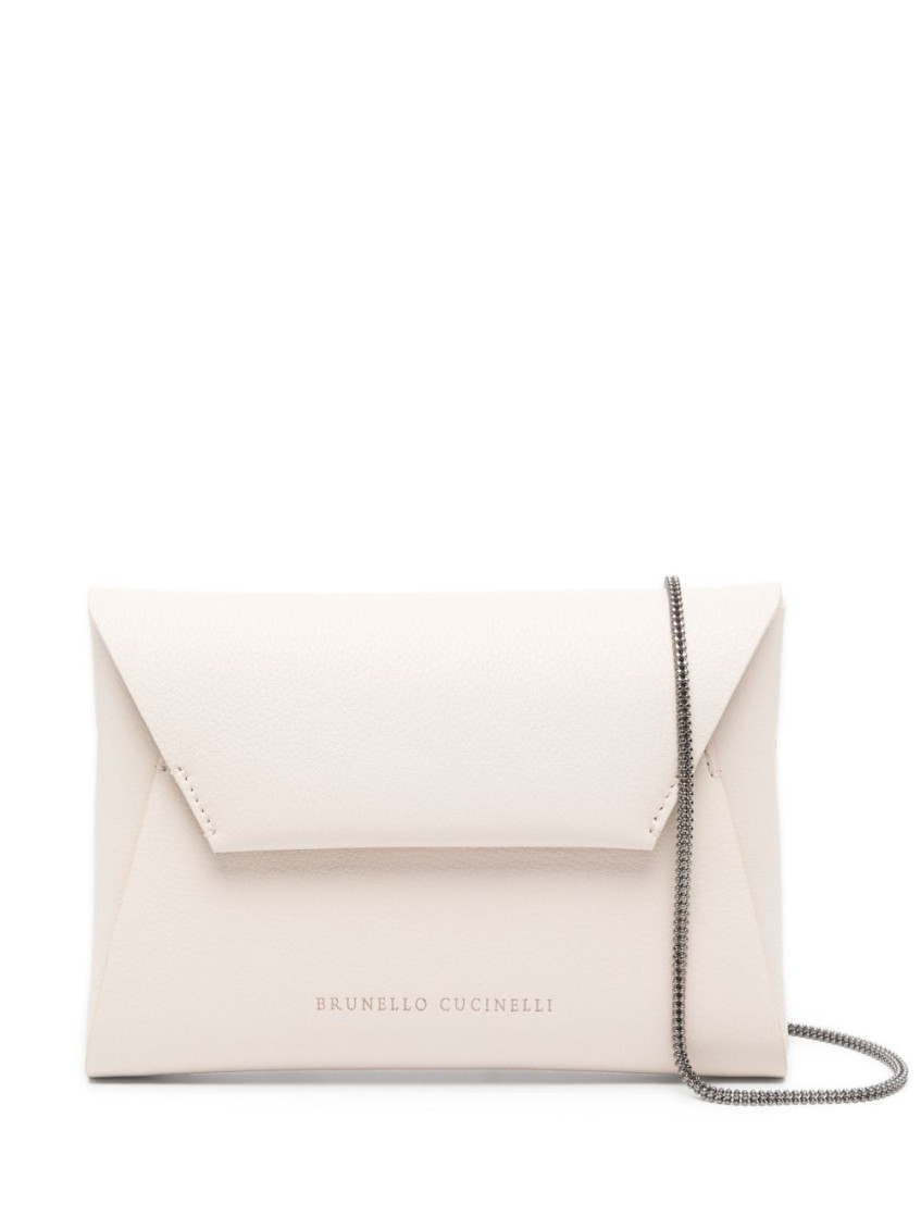 Brunello Cucinelli White Bc Duo Clutch