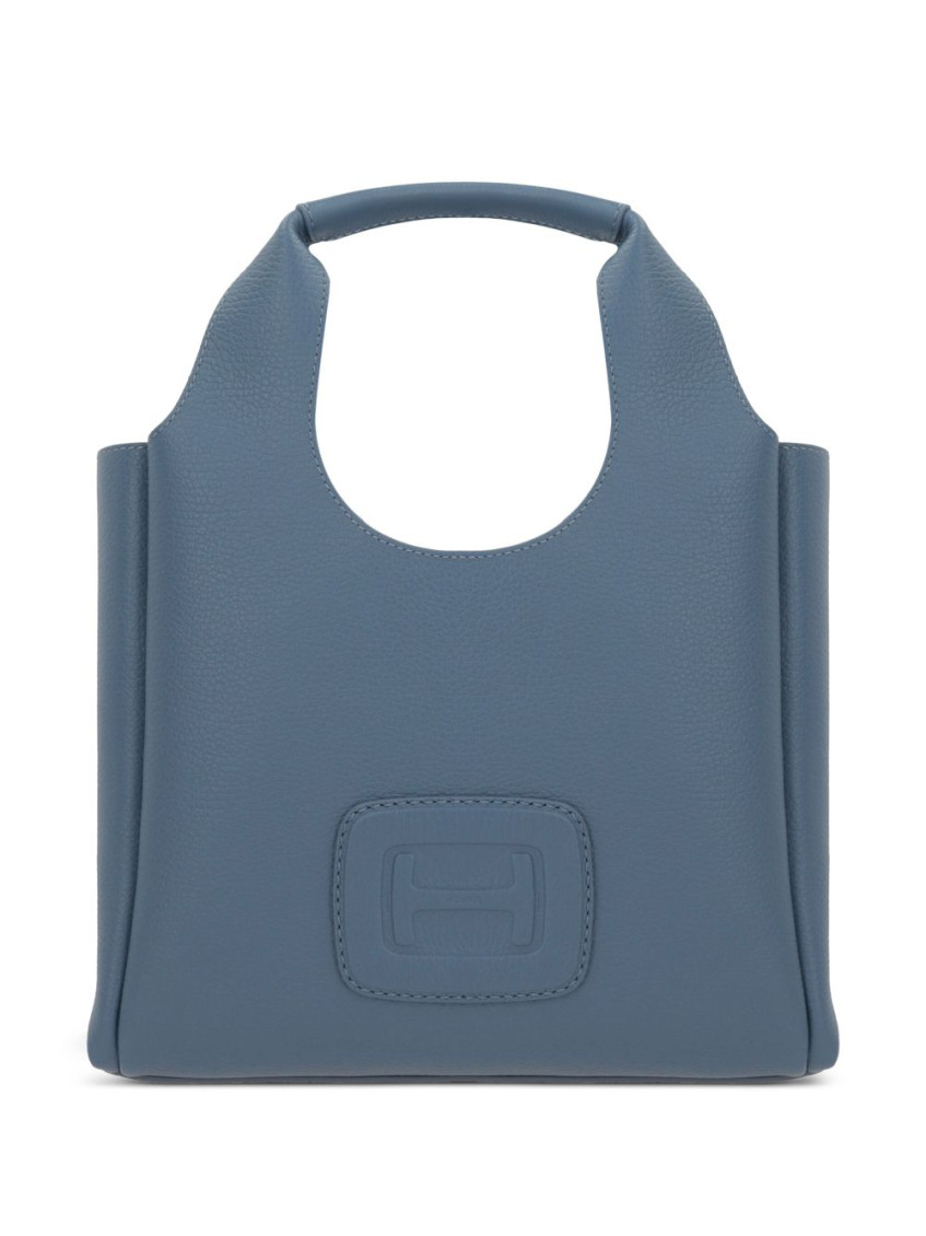 Hogan Small Leather Tote Bag With Structured Shape