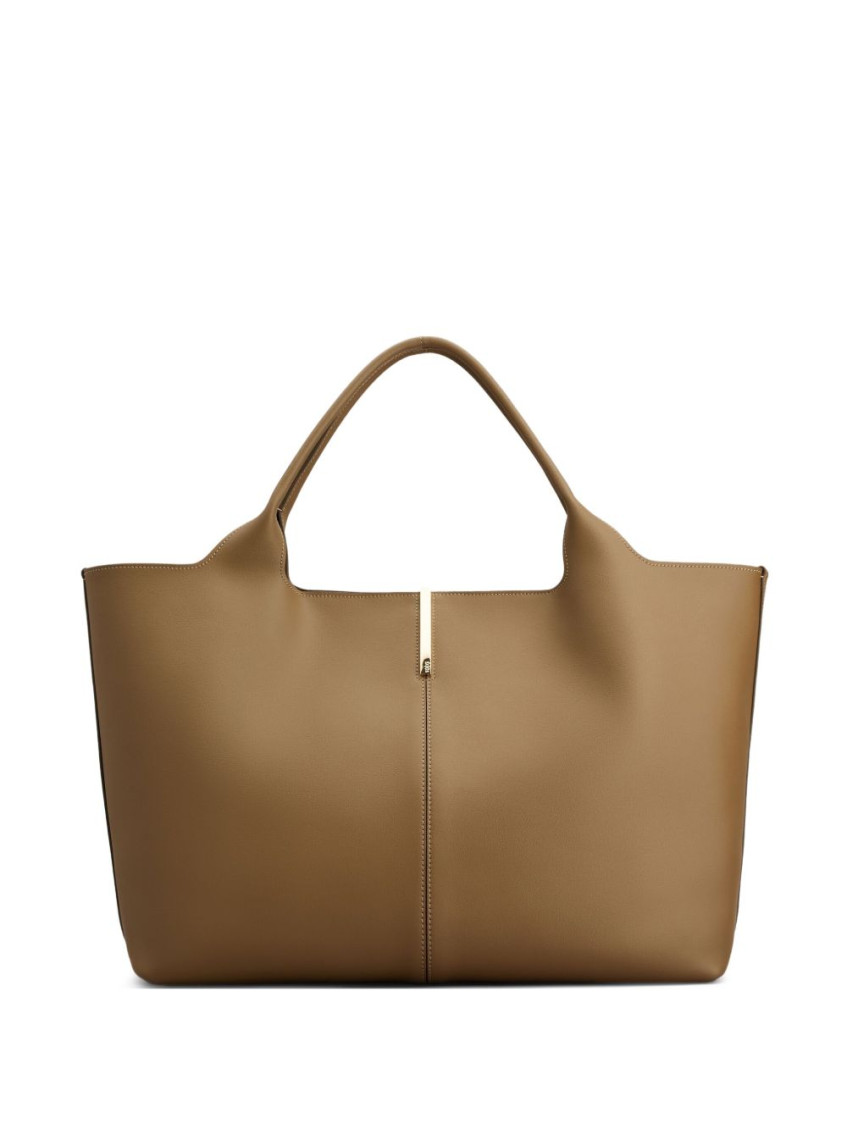 Tod's Tote Bag With Gold-tone Hardware And Metal Feet In Brown