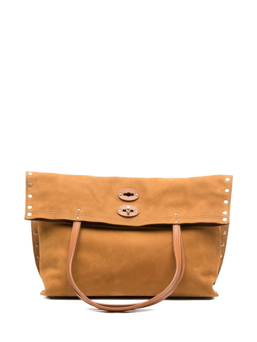 Zanellato Brown Foldover Tote In Brown