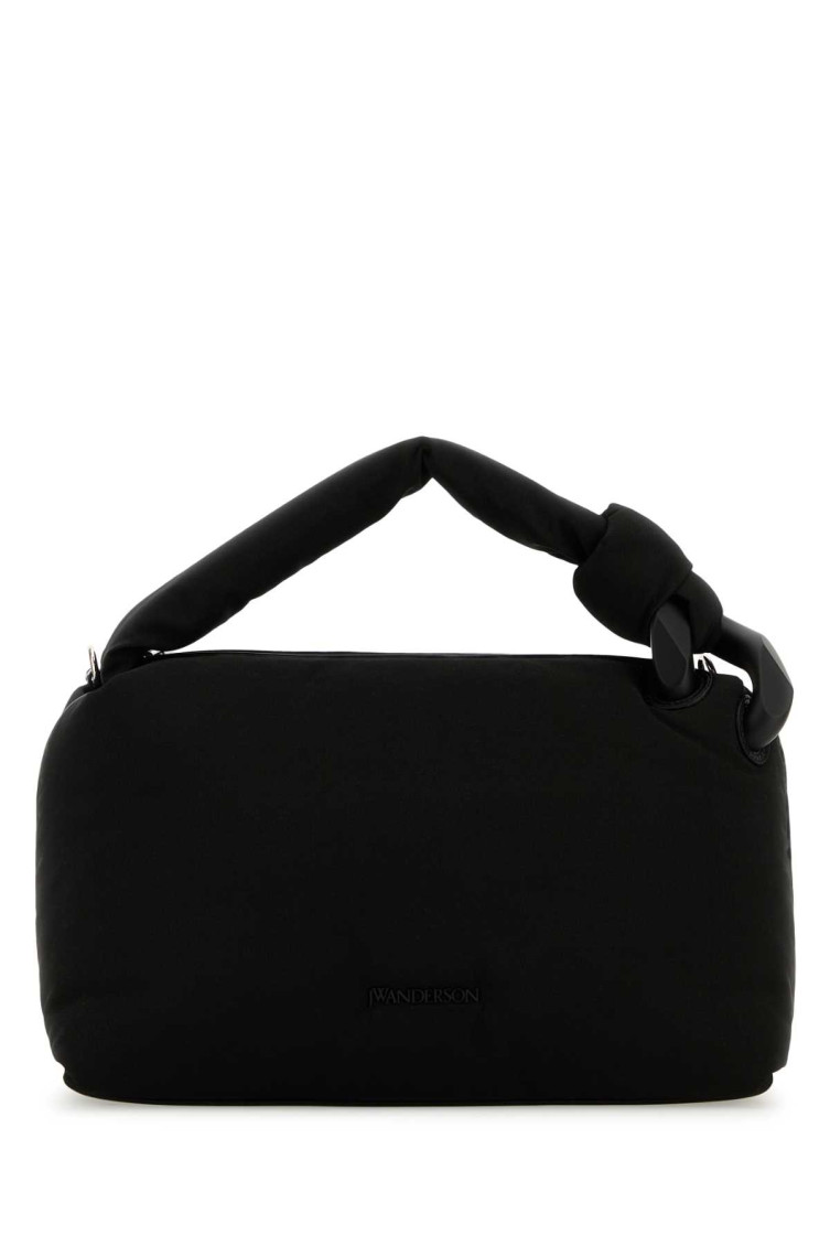 Jw Anderson Borsa A Mano Jwa Puffy In Tessuto Nero Donna In Black