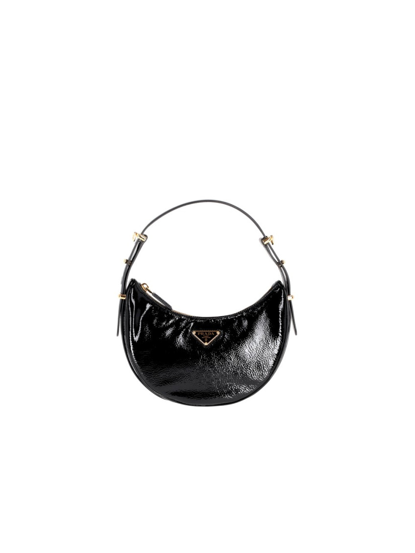 Prada Black Arched Shoulder Bag In Black
