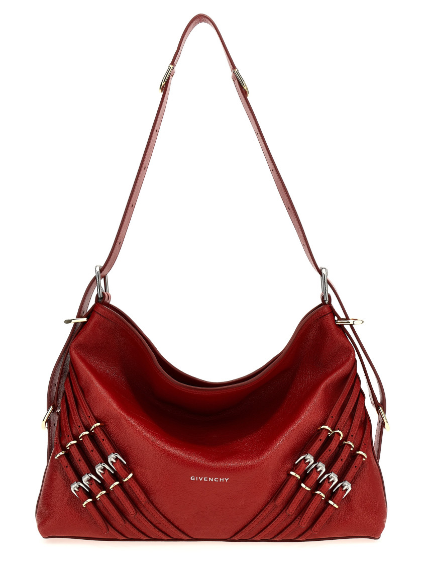 Givenchy Womens 640-vermillon Voyou Medium Leather Shoulder Bag In Red