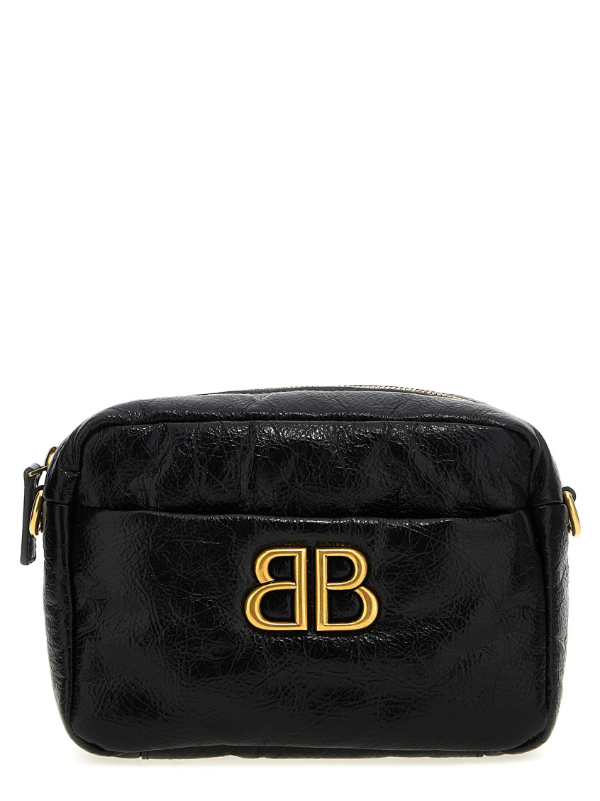 Balenciaga Black Monaco Camera Bag Xs Crossbody Bag In Black