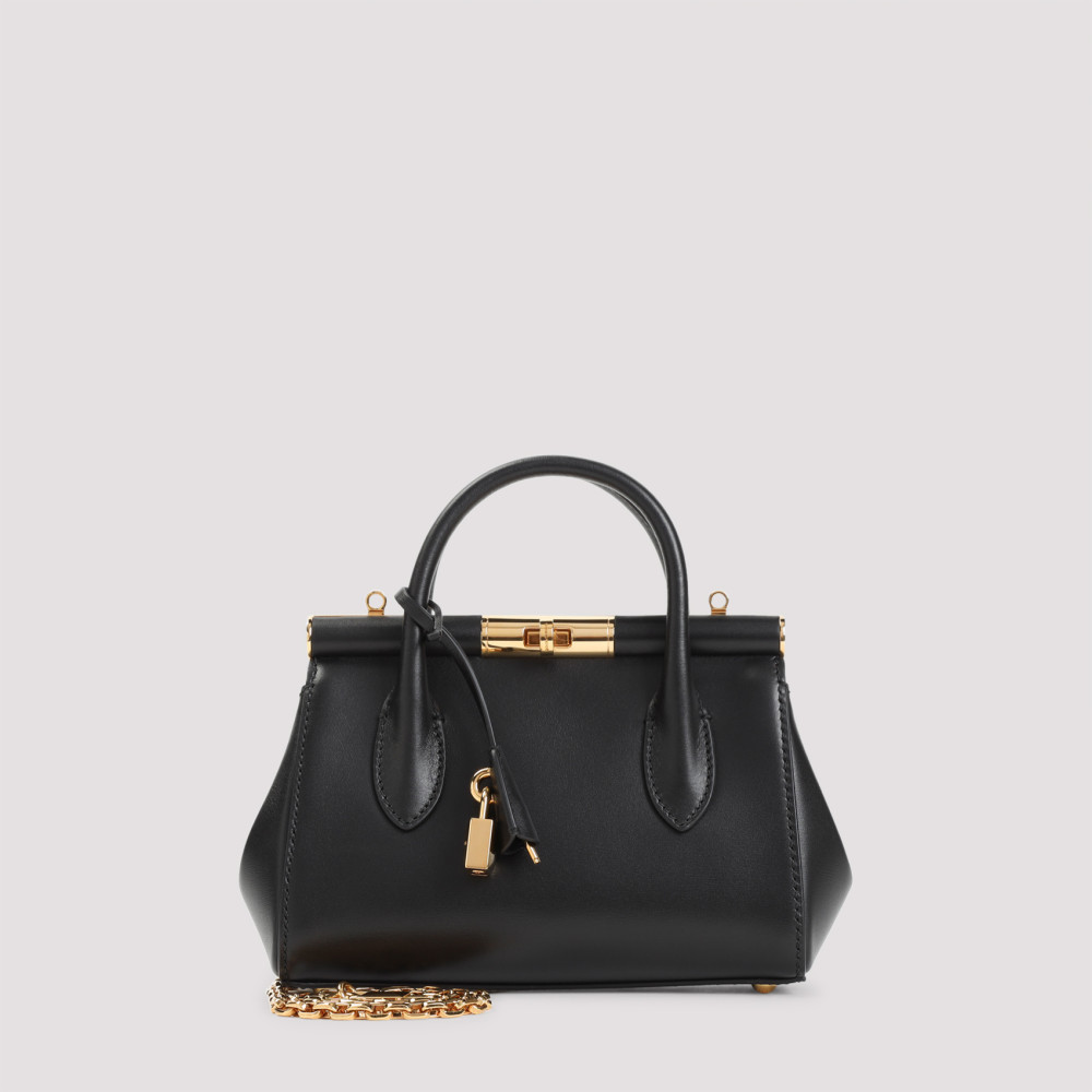 Dolce & Gabbana Black Marlene Frame Satchel In Black