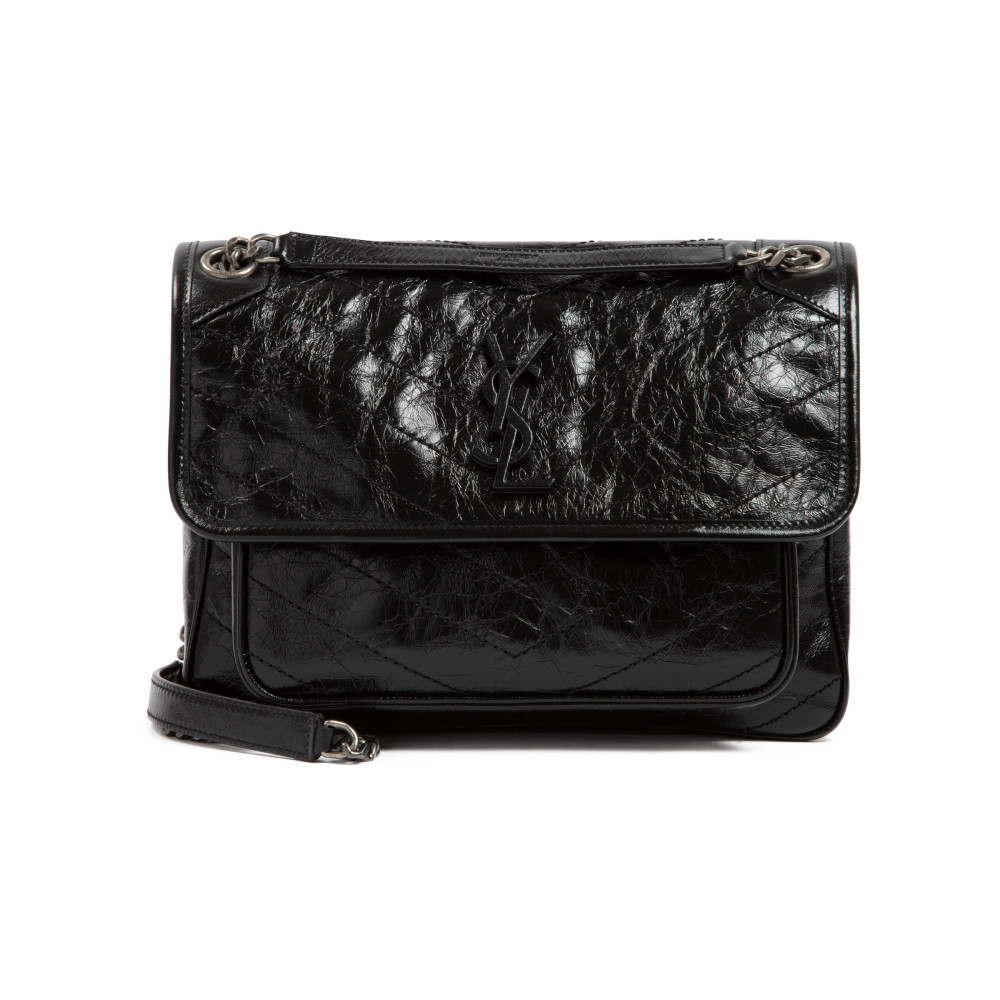 Saint Laurent Black Niki Medium Shoulder Bag In Black