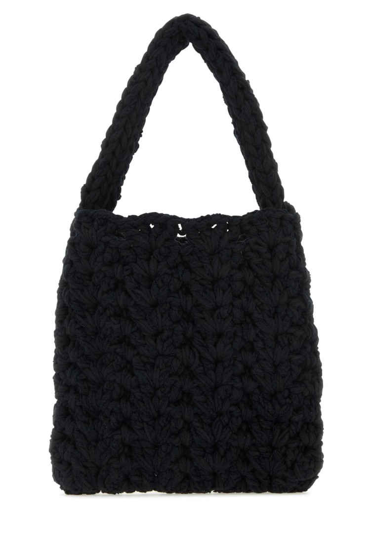 Marco Rambaldi Black Chunky-knit Shoulder Bag In Black