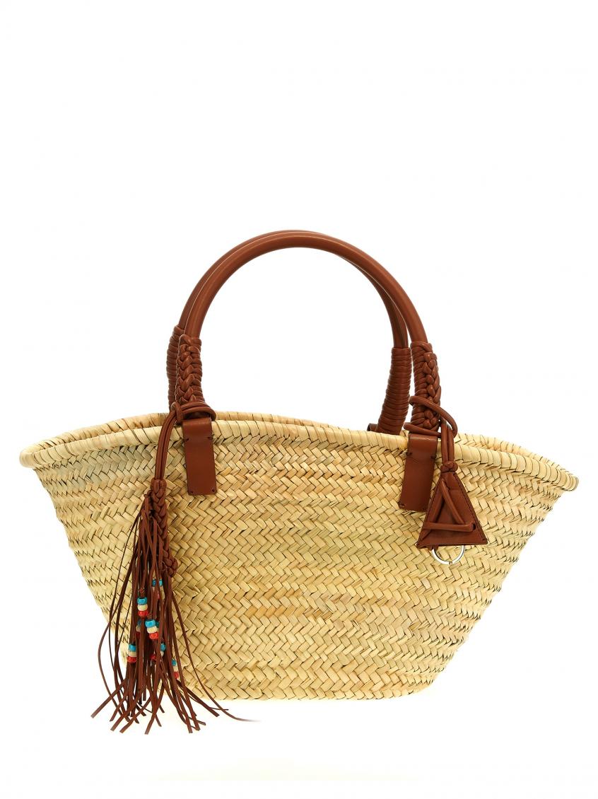 Alanui 'palm Leaf Big' Tote Bag In Brown