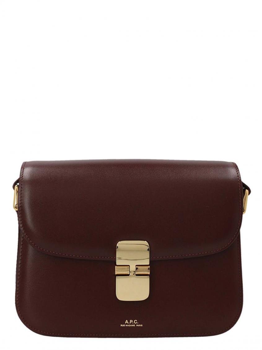 Apc Maroon Grace Small Crossbody Bag