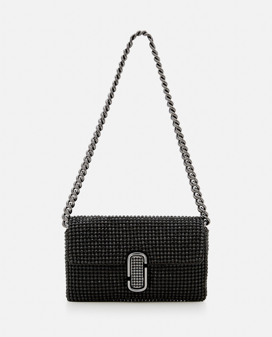 Marc Jacobs The Rinestone J Marc Mini Shoulder Bag In Black