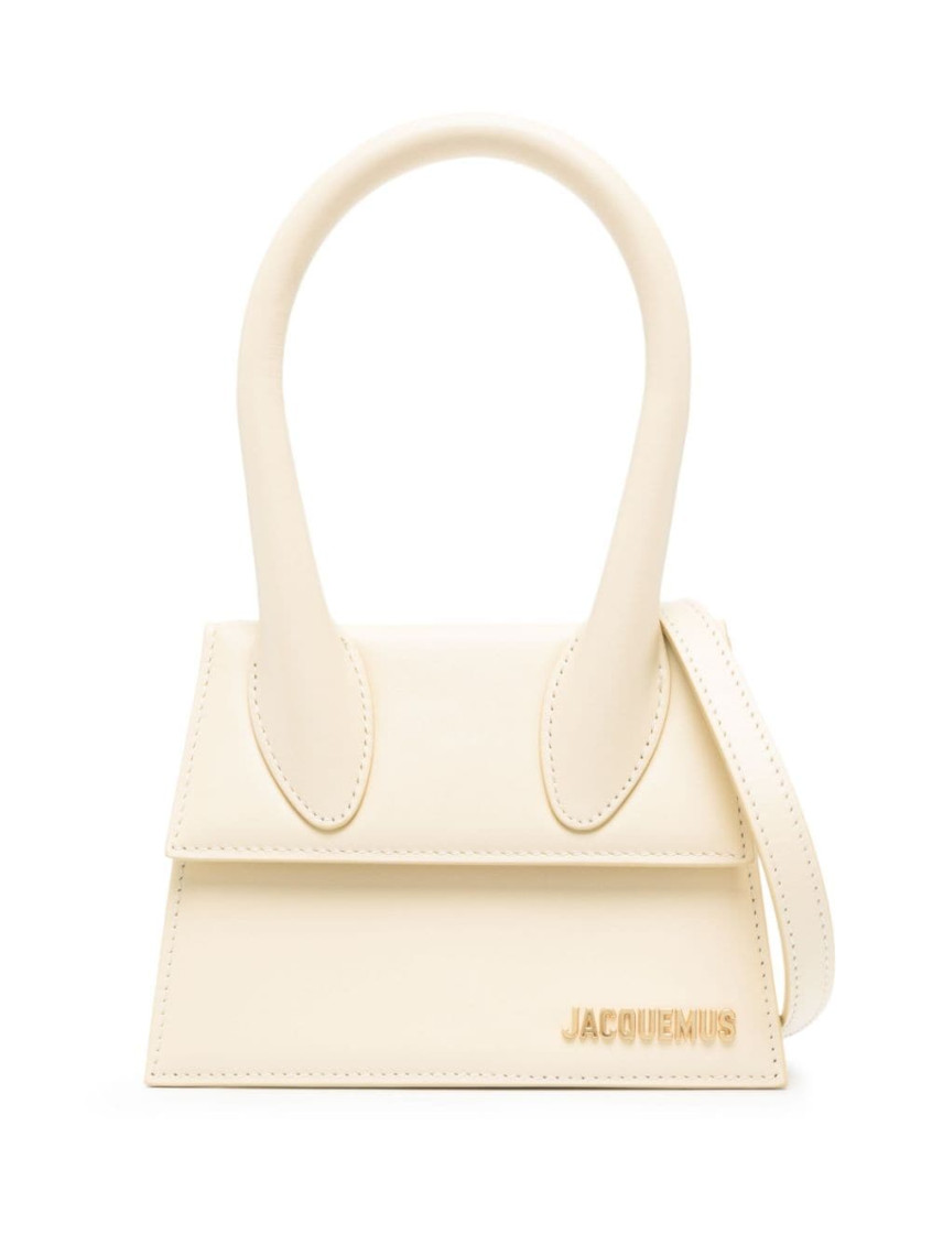 Jacquemus Le Chiquito Moyen Leather Handbag In Light Yellow