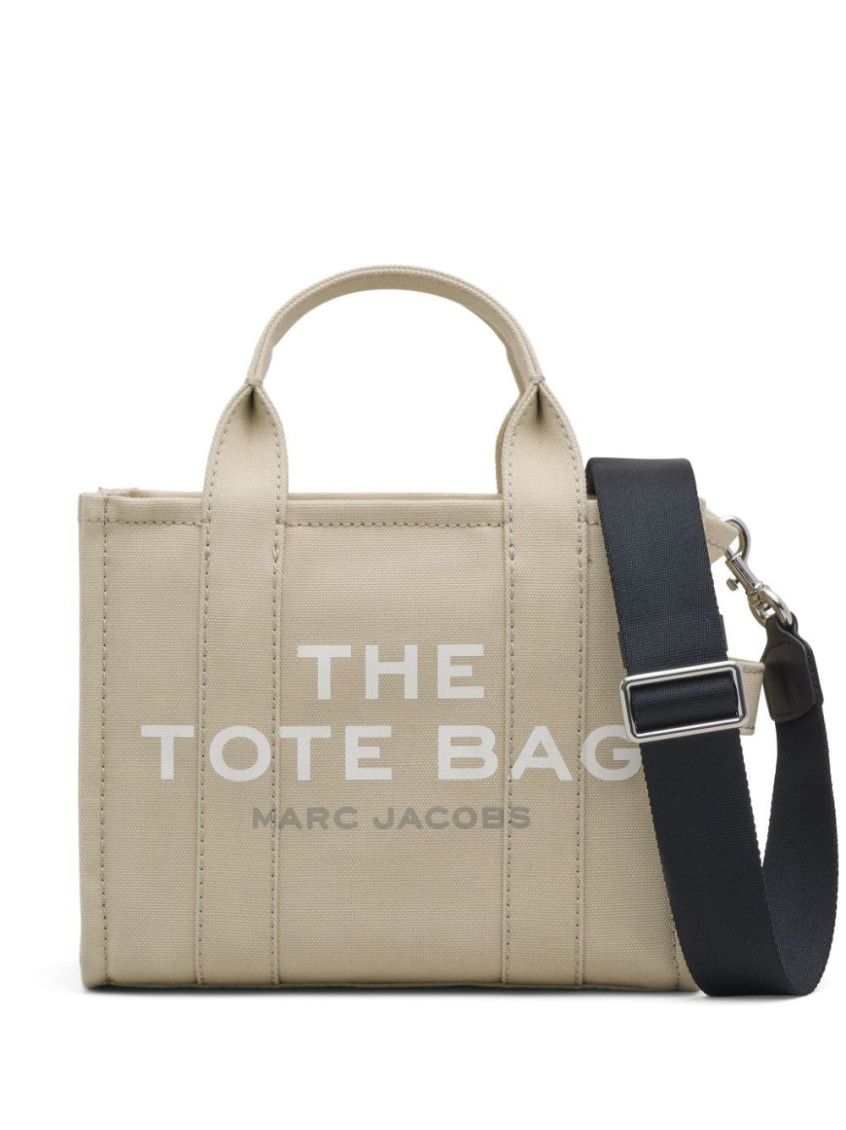 Marc Jacobs 'traveler Handbag' Mini Beige Tote Bag With Logo In Beige