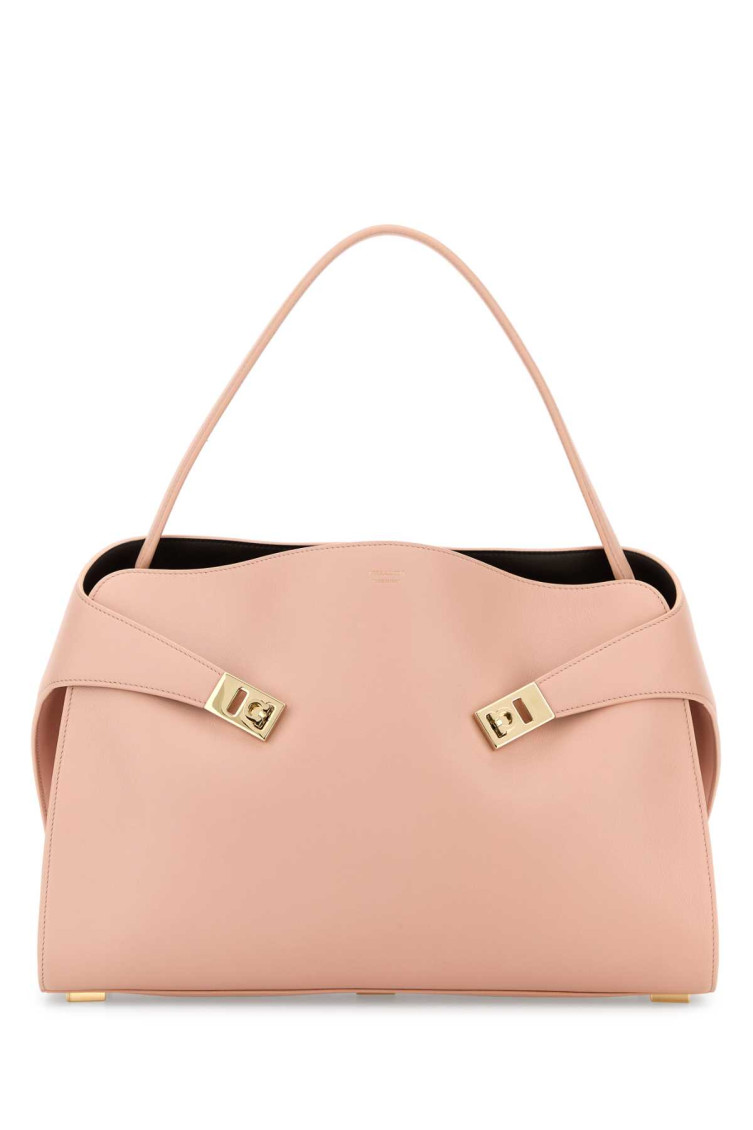 Ferragamo Pink Leather Large Hug Soft Shoulder Bag
