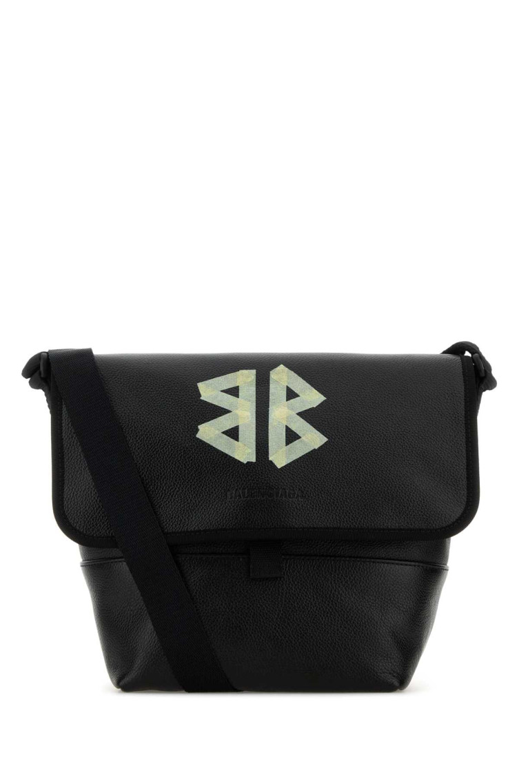 Balenciaga Black Leather Explorer Crossbody Bag
