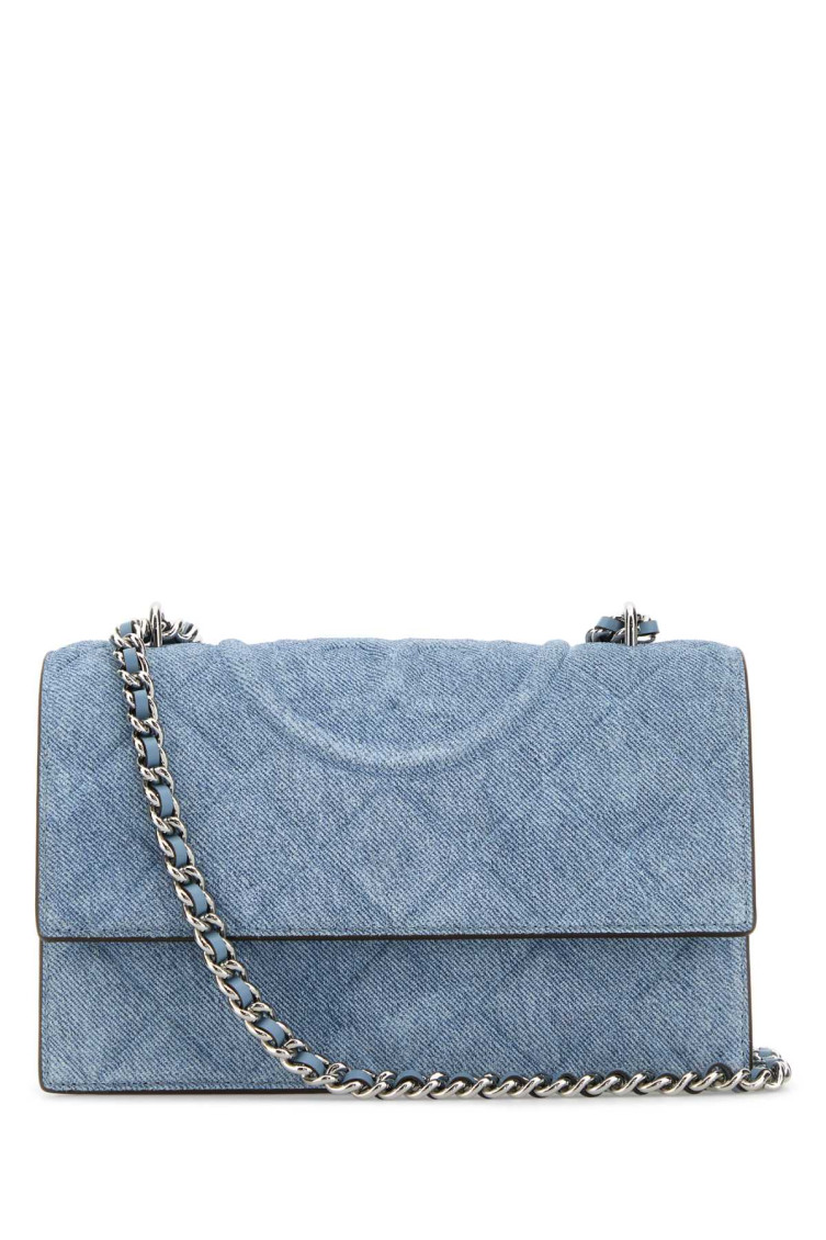 Tory Burch Denim Fleming Convertible Small Shoulder Bag