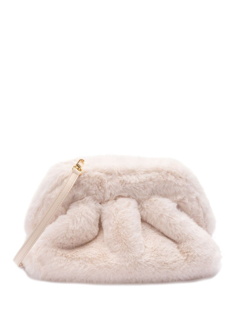 Themoirè Beige Tia Clutch