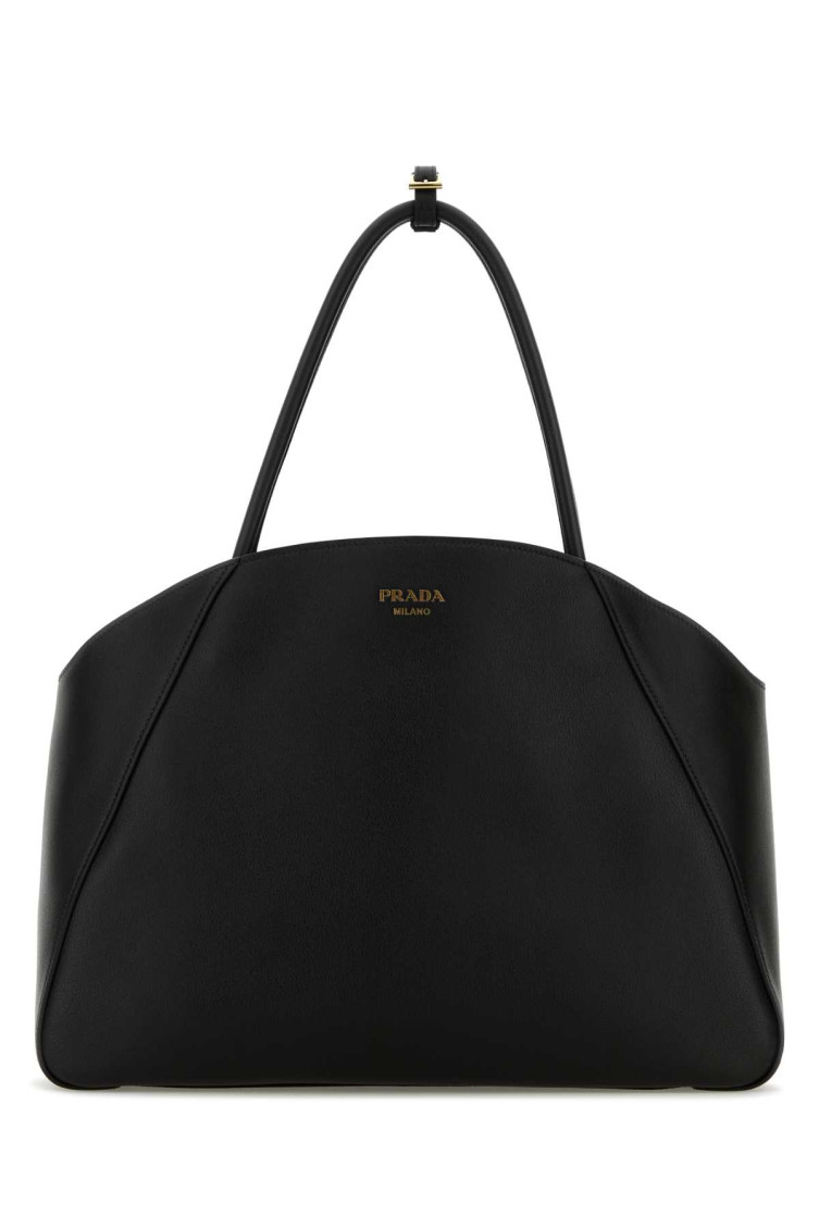 Prada Borsa Shopping In Pelle Nera Donna
