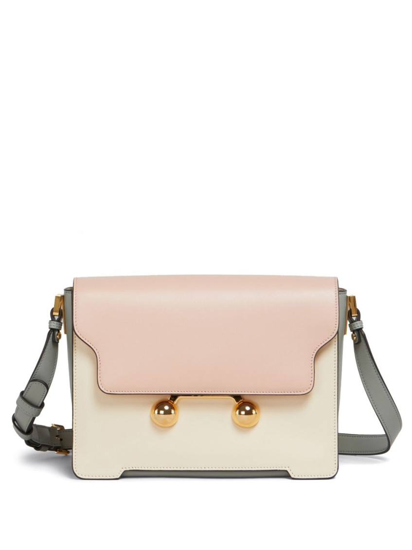 Marni Womens Zo878 Trunkaroo Colour-block Medium Leather Shoulder Bag In Multi