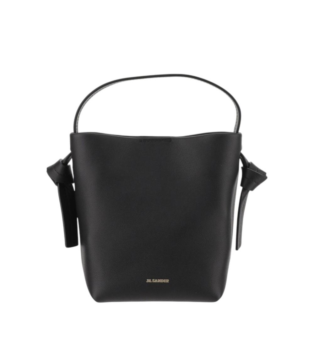 Jil Sander Borsa Shopping In Pelle Nera Donna In Black