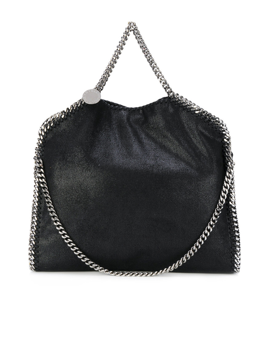 Stella Mccartney Black Falabella Large Tote Bag In Black