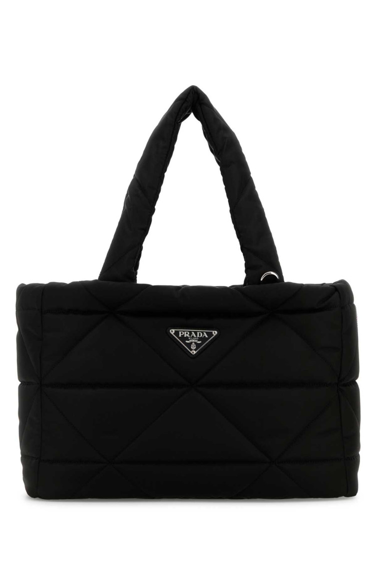 Prada Quilted Nylon Tote Bag With Top Handles