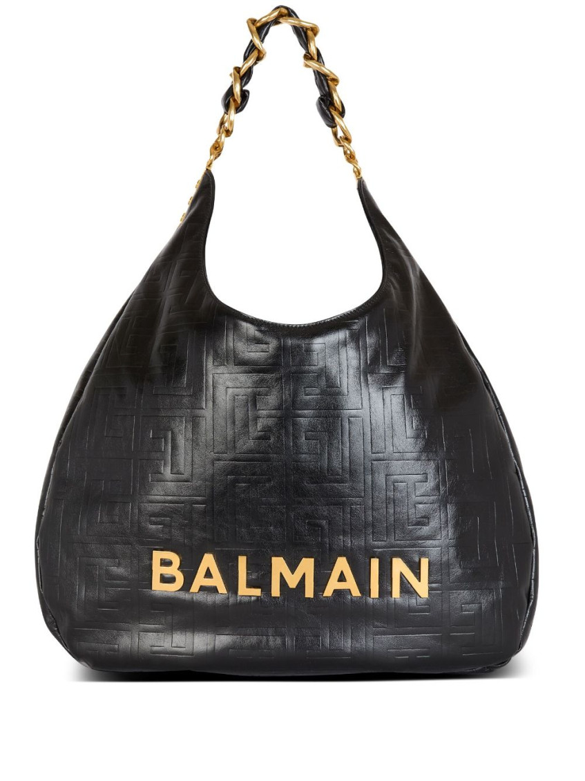 Balmain Black Large 1945 Soft Hobo