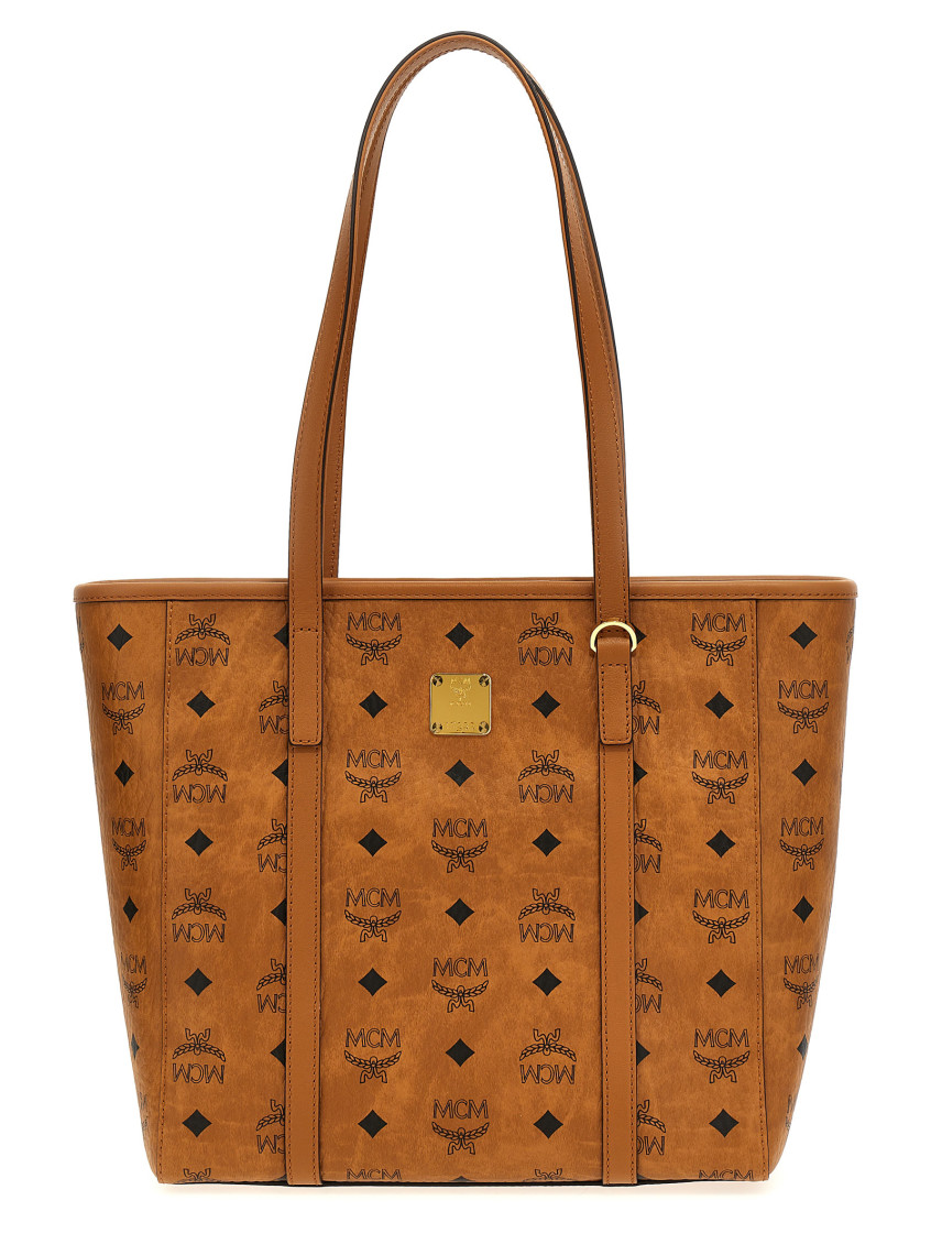 Mcm Women Printed Canvas Medium Toni Shopping Bag