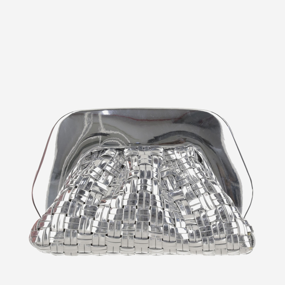 Themoirè Silver Gea Clutch