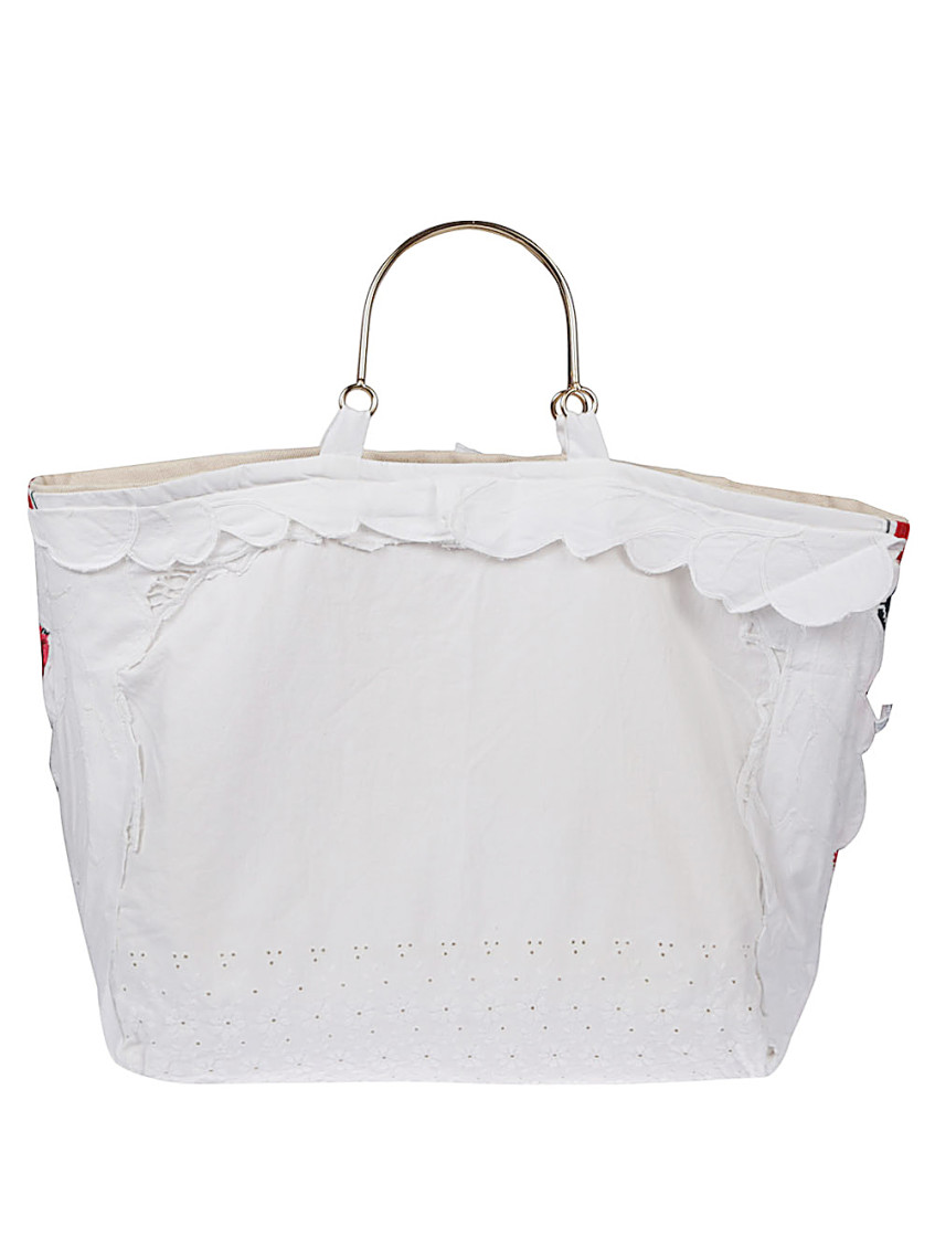 Front Street White Reversible Large Tote