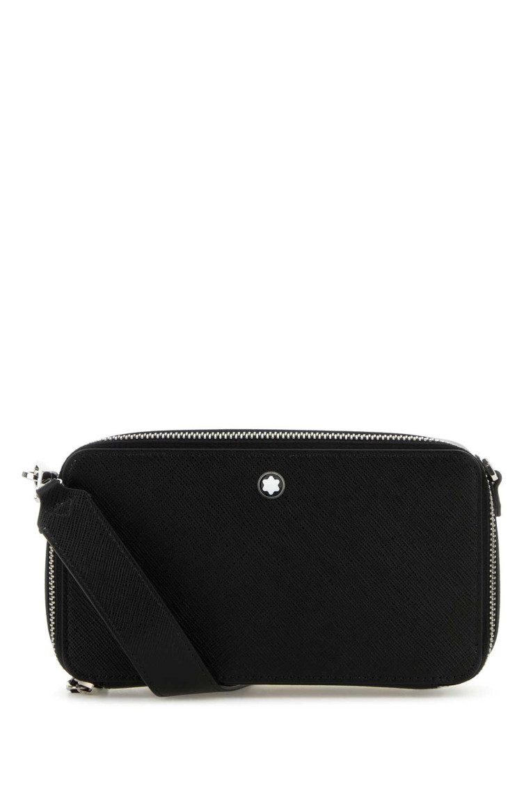 Montblanc Black Leather Crossbody Bag