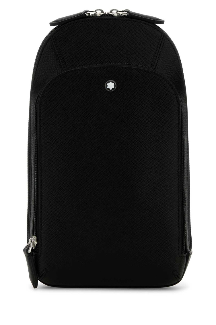 Montblanc Black Leather Sartorial Crossbody Bag