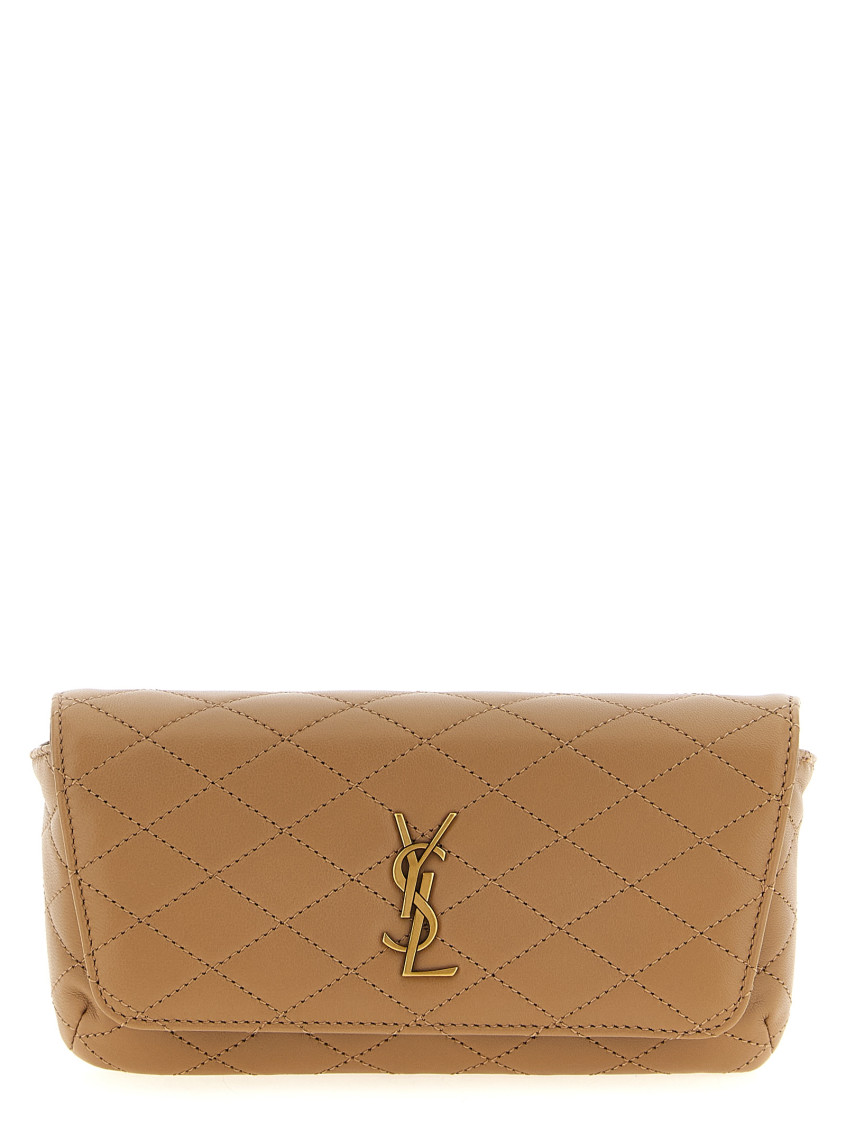 Saint Laurent Beige Gaby Quilted Crossbody Bag