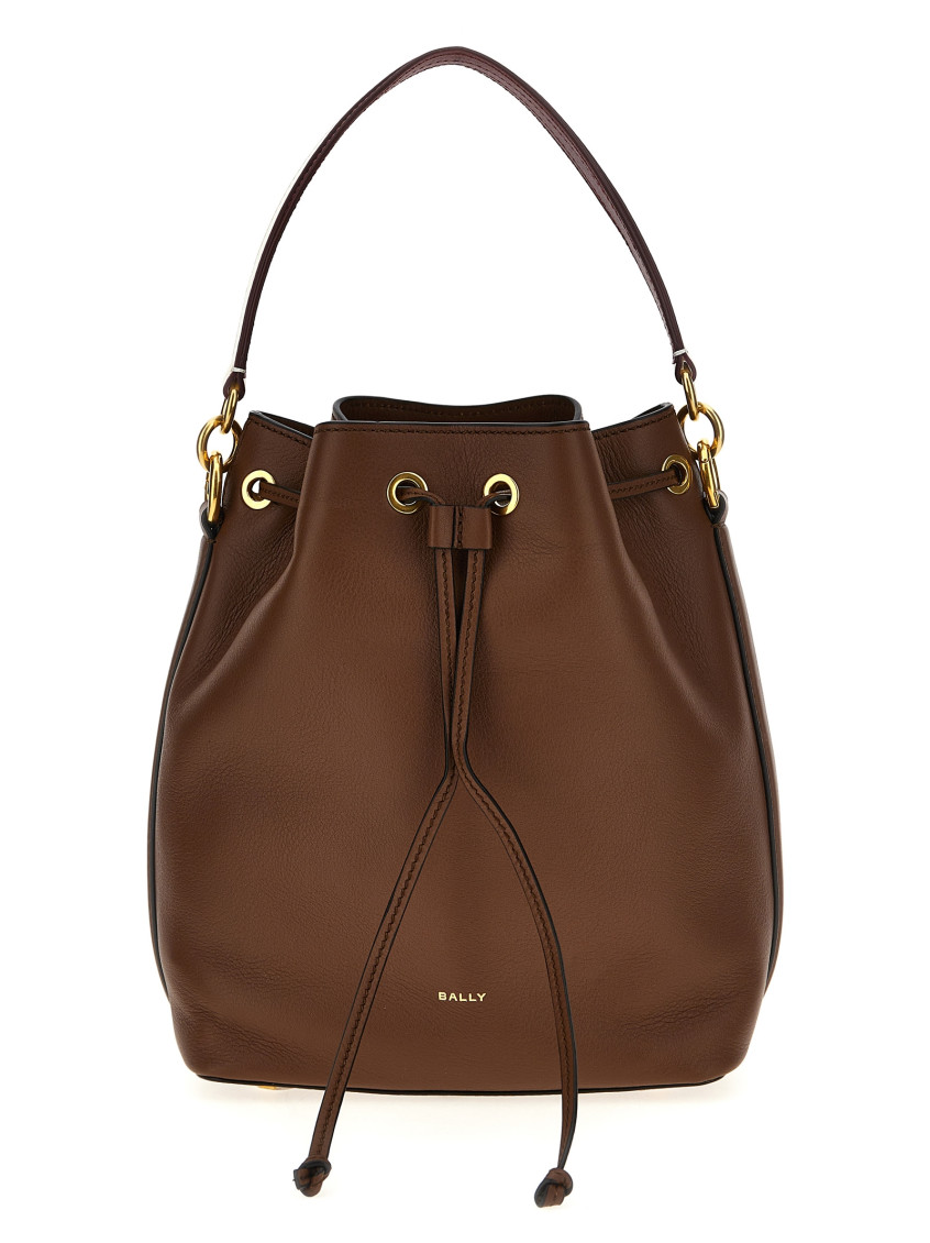 Bally Brown Code Bucket Bag