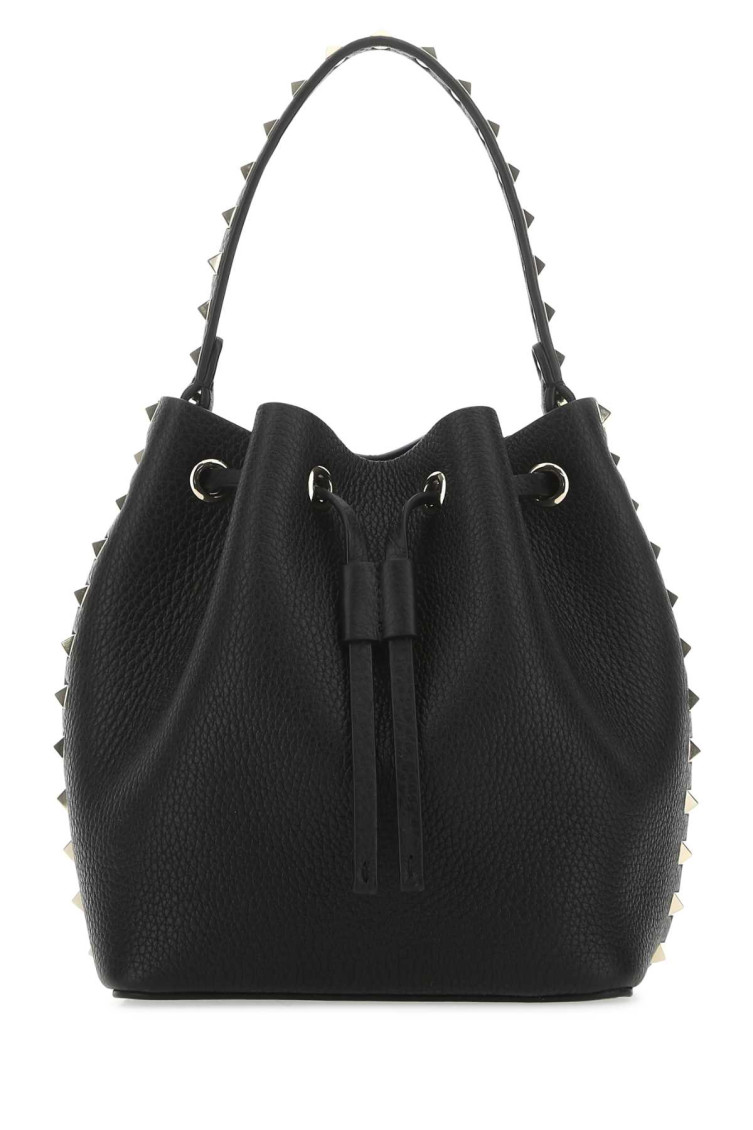 Valentino Women's Leather Rockstud Bucket Bag In Black