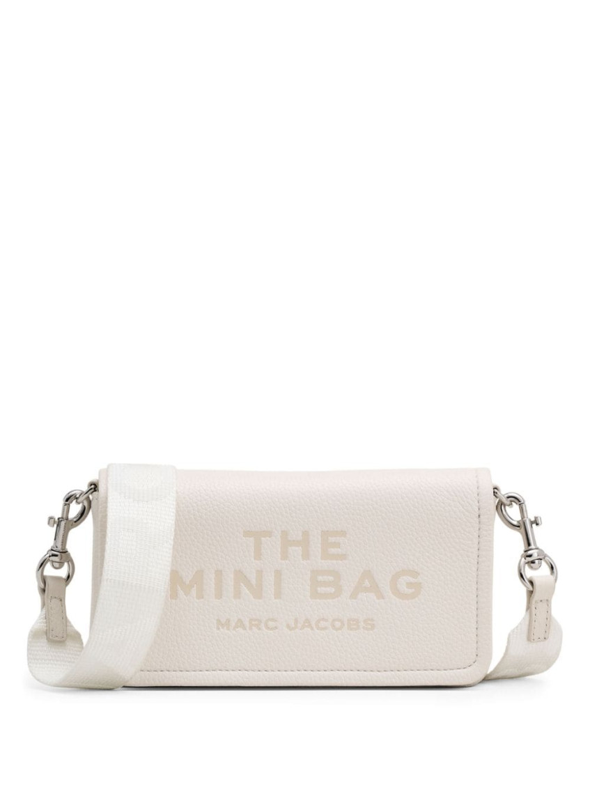 Marc Jacobs The Leather Mini Cotton Cross-body Bag In White