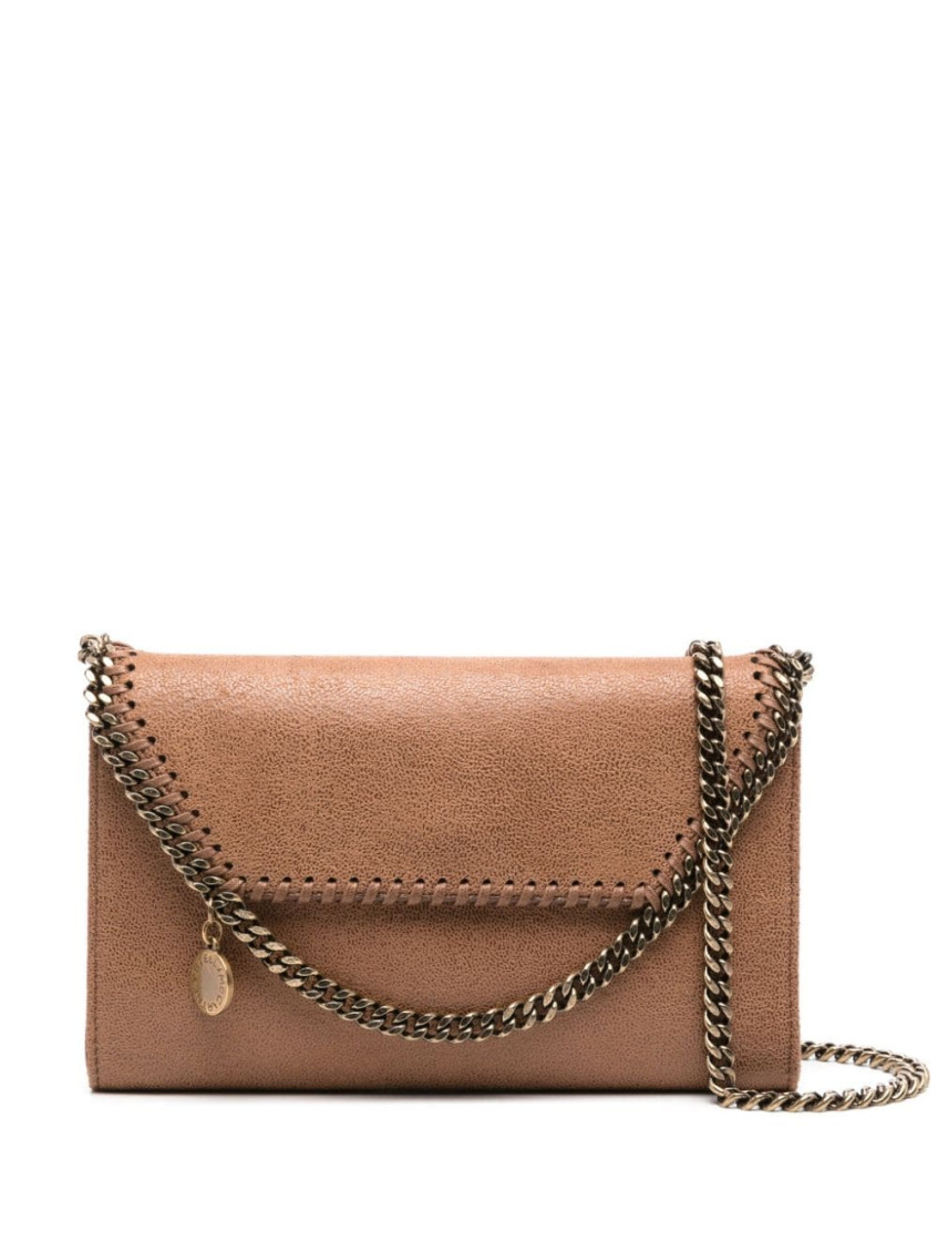 Shop Stella Mccartney Light Brown Falabella Shoulder Bag