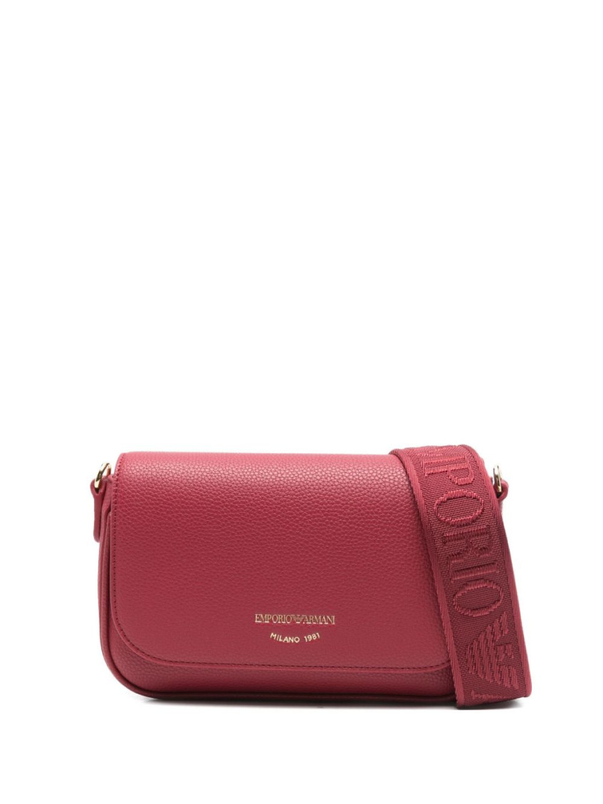 Emporio Armani Logo-debossed Shoulder Bag In Red