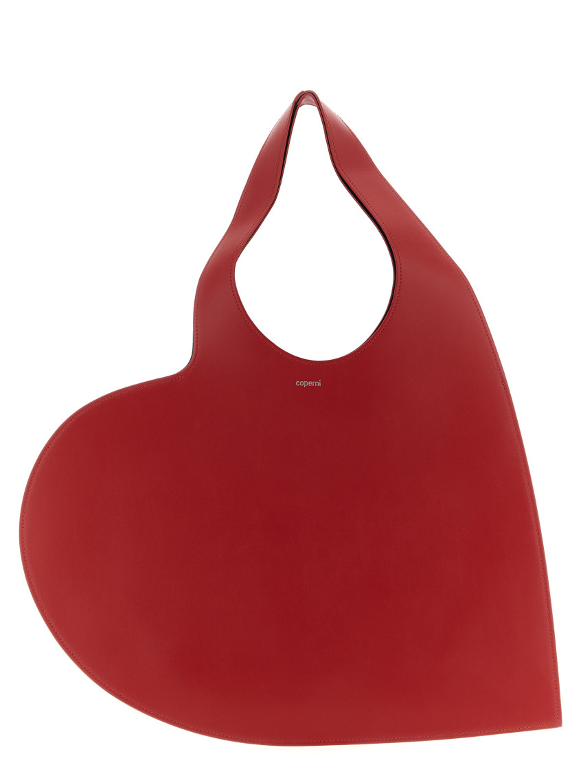 Coperni Heart Shape Top Handle Shoulder Bag In Red