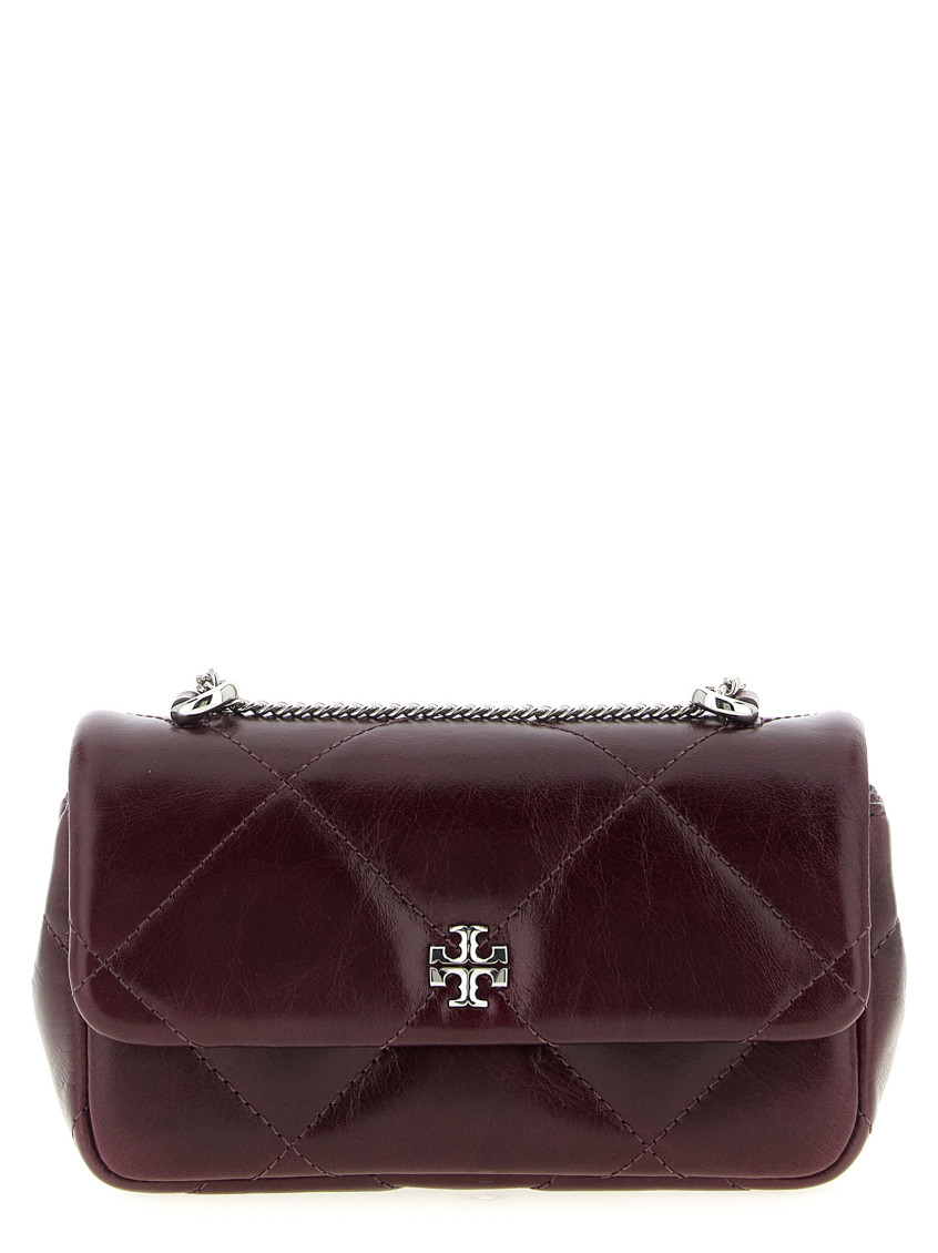 Tory Burch Kira Diamond Convertible Shoulder Bag In Burgundy