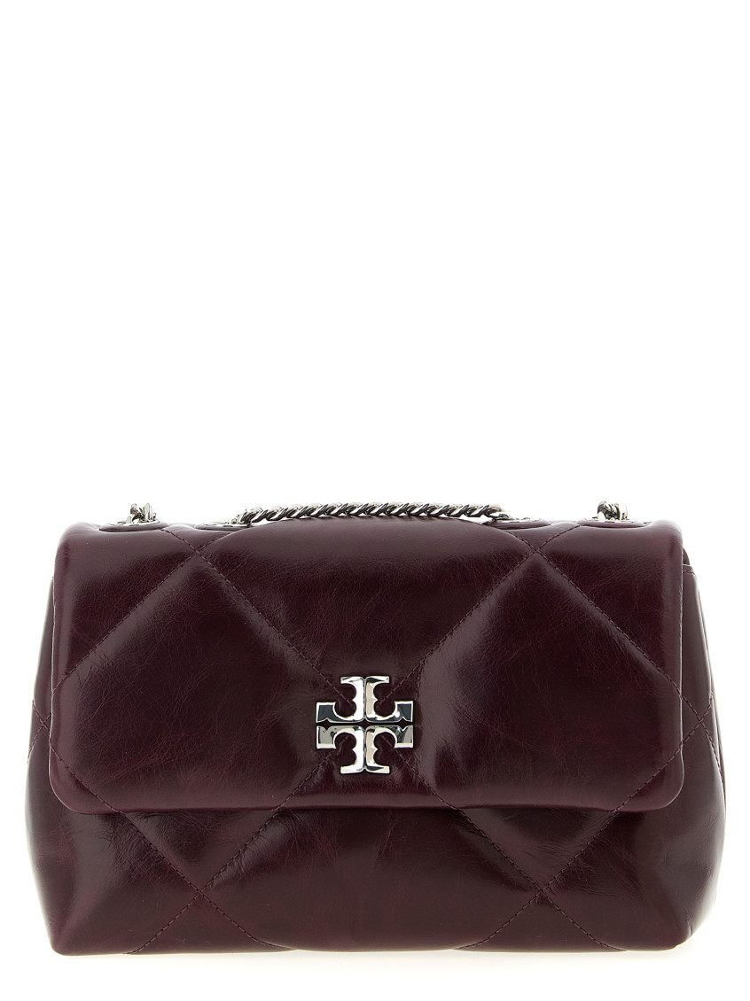 Tory Burch Kira Diamond Small Convertible Shoulder Bag In Burgundy