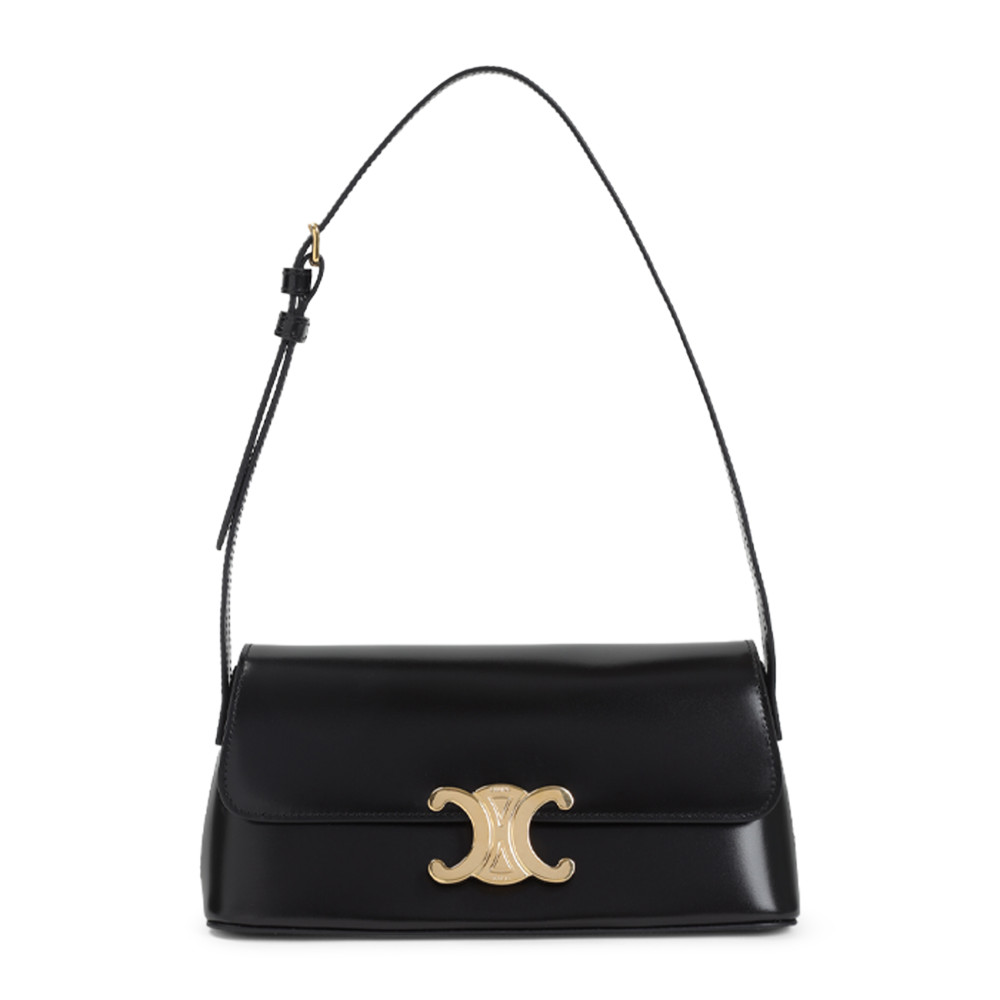 Celine Diane Shoulder Bag Adjustable Strap In Black